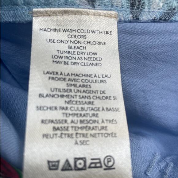 NWT Free People blue Hawaiian top button down spring summer tropical floral XL - Picture 8 of 12